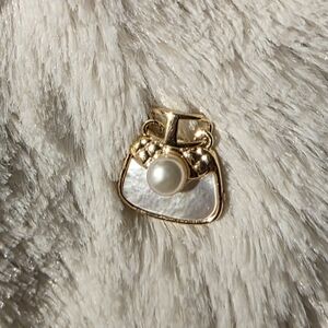 Okoya Pearl Pendant With Mother Of Pearl Accent